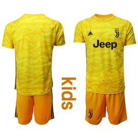 Juventus Blank Yellow Goalkeeper Kid Soccer Club Jersey
