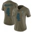 Nike Philadelphia Eagles #4 Jake Elliott Olive Womens Stitched NFL Limited 2017 Salute to Service Jersey