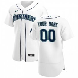 Seattle Mariners Custom Mens Nike White Home 2020 Authentic Player MLB Jersey