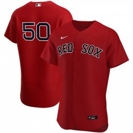 Boston Red Sox #50 Mookie Betts Mens Nike Red Alternate 2020 Authentic Player Team MLB Jersey