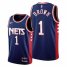 Brooklyn Brooklyn Nets #1 Bruce Brown Womens 2021-22 City Edition Throwback 90s Wordmark Navy NBA Jersey Womens