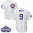 Chicago Cubs #9 Javier Baez White Home 2016 World Series Champions Stitched Youth MLB Jersey