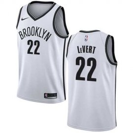 Mens Nike Brooklyn Nets #22 Caris LeVert White NBA Swingman Association Edition Jersey