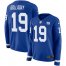 Nike New York Giants #19 Kenny Golladay Royal Blue Team Color Womens Stitched NFL Limited Therma Long Sleeve Jersey
