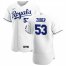 Kansas City Royals #53 Tyler Zuber Mens Nike White Home 2020 Authentic Player MLB Jersey