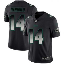 Nike New York Jets #14 Sam Darnold Black Mens Stitched NFL Vapor Untouchable Limited Smoke Fashion Jersey