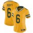 Nike Green Bay Packers #6 JK Scott Yellow Womens Stitched NFL Limited Rush Jersey