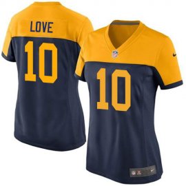 Nike Green Bay Packers #10 Jordan Love Navy Blue Alternate Womens Stitched NFL Vapor Untouchable Limited Jersey