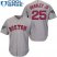 Boston Red Sox #25 Jackie Bradley Jr Grey Cool Base 2018 World Series Stitched Youth MLB Jersey
