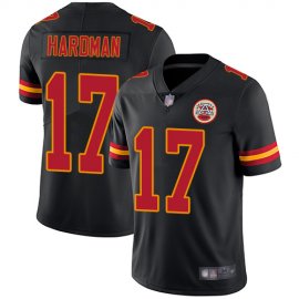 Nike Kansas City Chiefs #17 Mecole Hardman Black Youth Stitched NFL Limited Rush Jersey