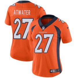 Nike Denver Broncos #27 Steve Atwater Orange Team Color Womens Stitched NFL Vapor Untouchable Limited Jersey