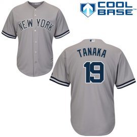 New York Yankees #19 Masahiro Tanaka Grey Cool Base Stitched Youth MLB Jersey