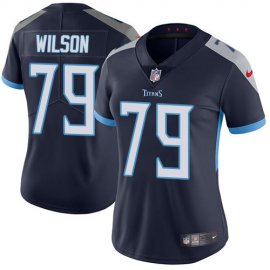 Nike Tennessee Titans #79 Isaiah Wilson Navy Blue Team Color Womens Stitched NFL Vapor Untouchable Limited Jersey