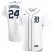 Detroit Tigers #24 Miguel Cabrera Mens Nike White Home 2020 Authentic Player MLB Jersey