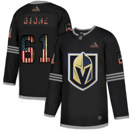 Vegas Golden Knights #61 Mark Stone Adidas Mens Black USA Flag Limited NHL Jersey