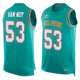 Nike Miami Dolphins #53 Kyle Van Noy Aqua Green Team Color Mens Stitched NFL Limited Tank Top Jersey