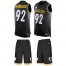 Nike Pittsburgh Steelers #92 James Harrison Black Team Color Mens Stitched NFL Limited Tank Top Suit Jersey