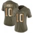 Nike Denver Broncos #10 Emmanuel Sanders Olive/Gold Womens Stitched NFL Limited 2017 Salute to Service Jersey