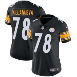 Nike Pittsburgh Steelers #78 Alejandro Villanueva Black Team Color Womens Stitched NFL Vapor Untouchable Limited Jersey