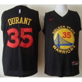 Golden State Warriors #35 Kevin Durant Black New Fashion Stitched NBA Jersey