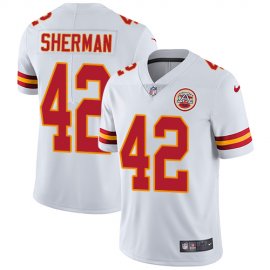 Nike Kansas City Chiefs #42 Anthony Sherman White Mens Stitched NFL Vapor Untouchable Limited Jersey