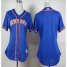 New York Mets Blank Blue Alternate Road Womens Stitched MLB Jersey