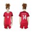 Womens Portugal #14 William Home Soccer Country Jersey
