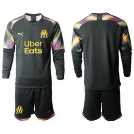 Marseille Blank Black Goalkeeper Long Sleeves Soccer Club Jersey
