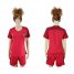 Womens Portugal Blank Home Soccer Country Jersey