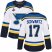 Adidas St. Louis Blues #17 Jaden Schwartz White Road Authentic Stanley Cup Champions Womens Stitched NHL Jersey