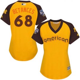 New York Yankees #68 Dellin Betances Gold 2016 All-Star American League Womens Stitched MLB Jersey