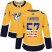 Adidas Nashville Predators #57 Dante Fabbro Yellow Home Authentic USA Flag Womens Stitched NHL Jersey