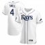 Tampa Bay Rays #4 Blake Snell Mens Nike White Home 2020 World Series Bound Authentic Player MLB Jersey