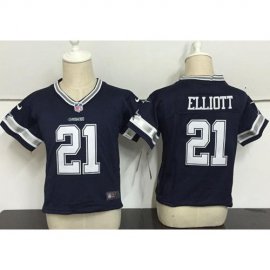 Toddler Nike Dallas Cowboys #21 Ezekiel Elliott Navy Blue Team Color Stitched NFL Elite Jersey
