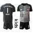 Bayern Munchen #1 Neuer Black Goalkeeper Kid Soccer Club Jersey