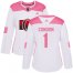 Adidas Ottawa Senators #1 Mike Condon White/Pink Authentic Fashion Womens Stitched NHL Jersey