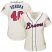 Atlanta Braves #40 Mike Soroka Cream Alternate Womens Stitched MLB Jersey
