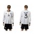Germany #3 Brehme White Home Long Sleeves Soccer Country Jersey