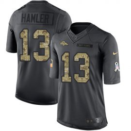 Nike Denver Broncos #13 KJ Hamler Black Youth Stitched NFL Limited 2016 Salute to Service Jersey