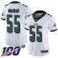 Nike Philadelphia Eagles #55 Brandon Graham White Womens Stitched NFL 100th Season Vapor Limited Jersey