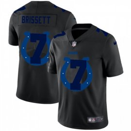 Indianapolis Colts #7 Jacoby Brissett Mens Nike Team Logo Dual Overlap Limited NFL Jersey Black