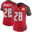 Tampa Bay Buccaneers #28 Leonard Fournette Red Team Color Womens Super Bowl LV Champions Patch Stitched NFL Vapor Untouchable Limited Jersey