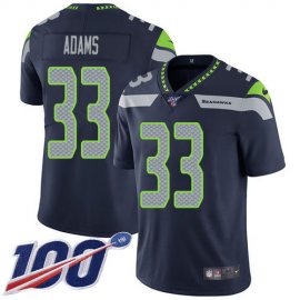 Nike Seattle Seahawks #33 Jamal Adams Steel Blue Team Color Mens Stitched NFL 100th Season Vapor Untouchable Limited Jersey