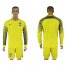 Brazil Blank Yellow Goalkeeper Long Sleeves Soccer Country Jersey