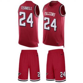 Nike Atlanta Falcons #24 A.J. Terrell Red Team Color Mens Stitched NFL Limited Tank Top Suit Jersey