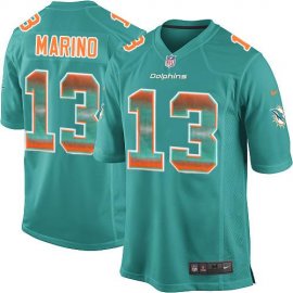 Nike Miami Dolphins #13 Dan Marino Aqua Green Team Color Mens Stitched NFL Limited Strobe Jersey