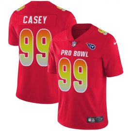 Nike Tennessee Titans #99 Jurrell Casey Red Mens Stitched NFL Limited AFC 2018 Pro Bowl Jersey