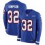 Nike Buffalo Bills #32 O. J. Simpson Royal Blue Team Color Mens Stitched NFL Limited Therma Long Sleeve Jersey