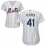 New York Mets #41 Tom Seaver White(Blue Strip) Home Womens Stitched MLB Jersey