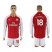 Arsenal #18 Monreal Red Home Long Sleeves Soccer Club Jersey